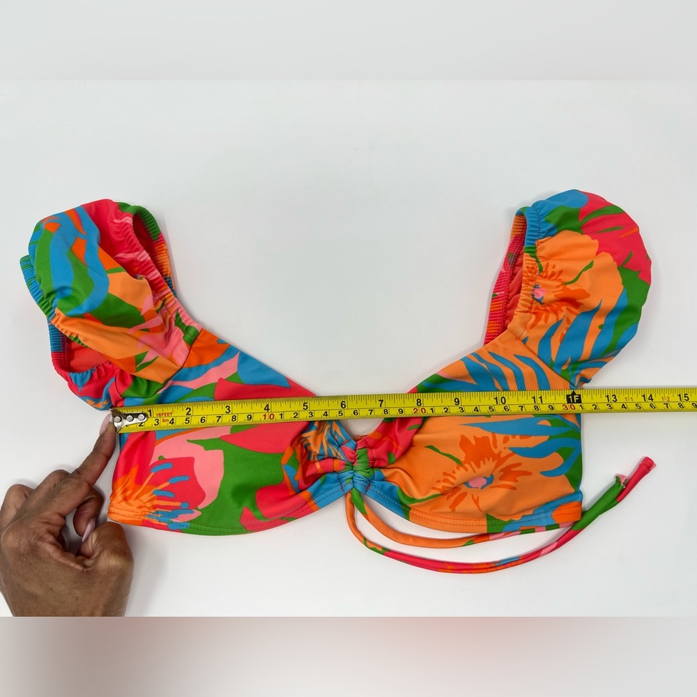 Tropical Print Bikini Set Colorful Floral Flower Pattern Bathing Suit Swim Wear - Picture 12 of 17